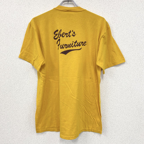 80s　JERZEES　ジャージーズ　半袖プリントTシャツ　ヴィンテージ　　黄色　イエロー　XXLサイズ