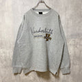 古着 used　長袖刺繍カレッジロゴスウェット　トレーナー　グレー　ヴァンダービルト大学　クルーネック　レトロデザイン　Lサイズ