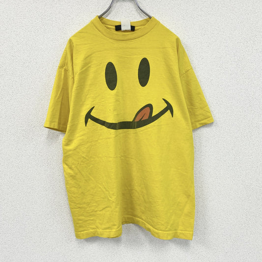 90s～　JOE BOXER　半袖Tシャツ　スマイル　ニコちゃん　ヴィンテージ　黄色　イエロー　ワンサイズ