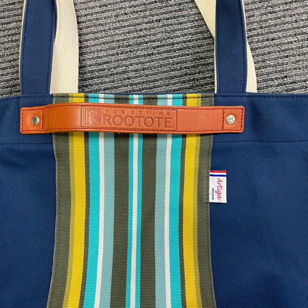 ROOTOTE　ルートート　LES TOILES DU SOLEIL　キャンバストートバッグ　マルチカラー　紺　ネイビー