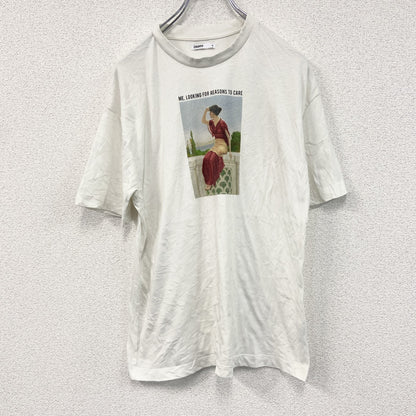 CROPP　半袖プリントTシャツ　アートT　白　ホワイト　Sサイズ