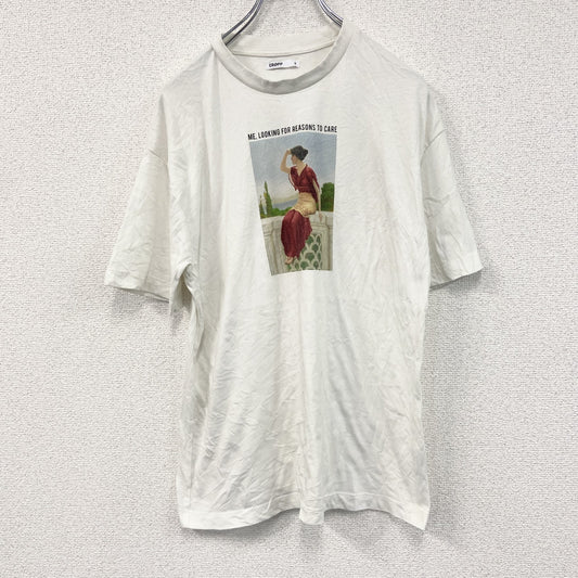 CROPP　半袖プリントTシャツ　アートT　白　ホワイト　Sサイズ