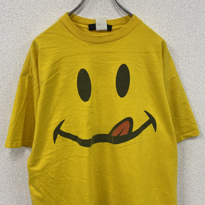 90s～　JOE BOXER　半袖Tシャツ　スマイル　ニコちゃん　ヴィンテージ　黄色　イエロー　ワンサイズ