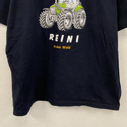 SAN MARINO　サンマリノ　半袖プリントTシャツ　トラクター　紺　ネイビー　3XLサイズ