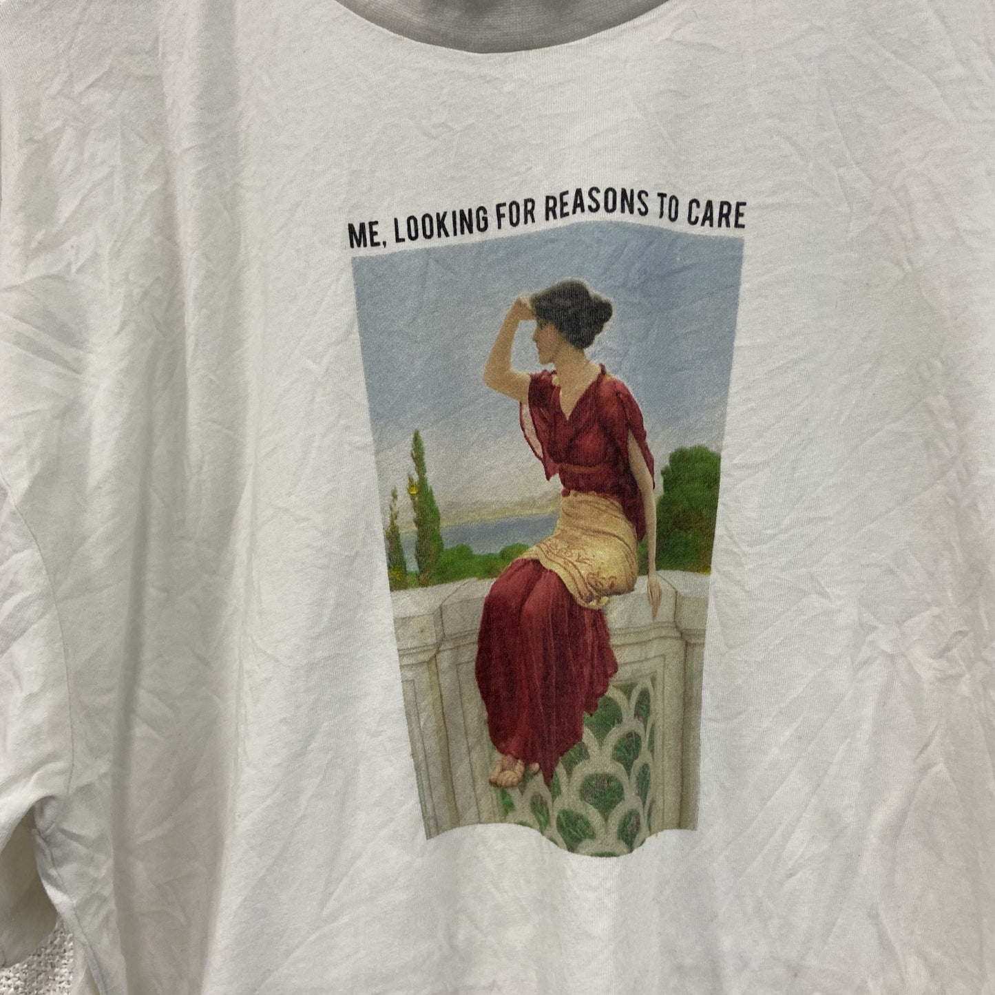 CROPP　半袖プリントTシャツ　アートT　白　ホワイト　Sサイズ