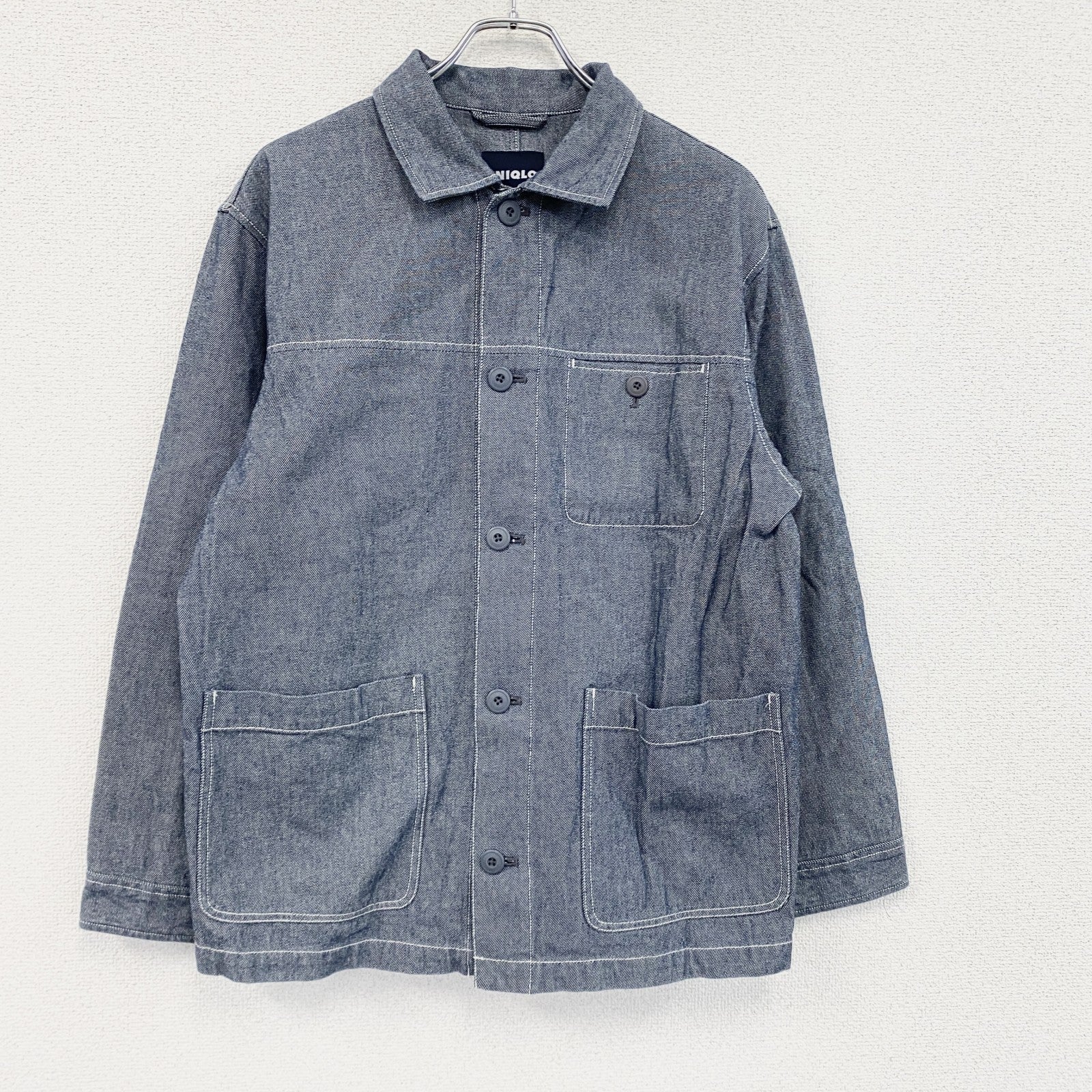 ～00s　OLD UNIQLO　オールドユニクロ　デニムトラッカージャケット　3つポケット　インディゴ　Mサイズ