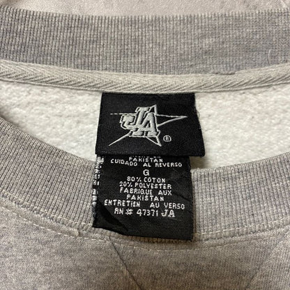 古着 used　長袖刺繍カレッジロゴスウェット　トレーナー　グレー　ヴァンダービルト大学　クルーネック　レトロデザイン　Lサイズ