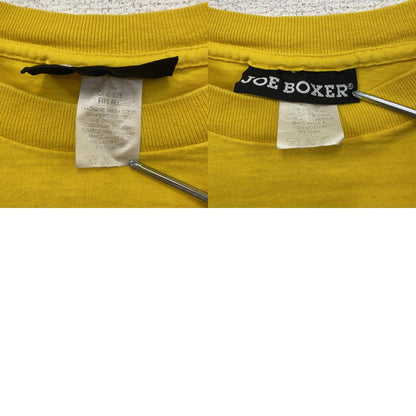 90s～　JOE BOXER　半袖Tシャツ　スマイル　ニコちゃん　ヴィンテージ　黄色　イエロー　ワンサイズ