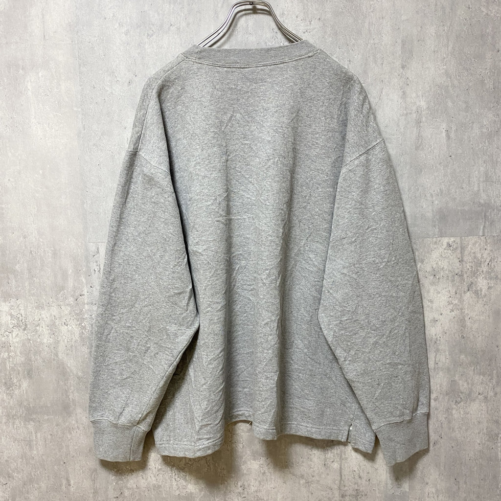 古着 used　長袖刺繍カレッジロゴスウェット　トレーナー　グレー　ヴァンダービルト大学　クルーネック　レトロデザイン　Lサイズ