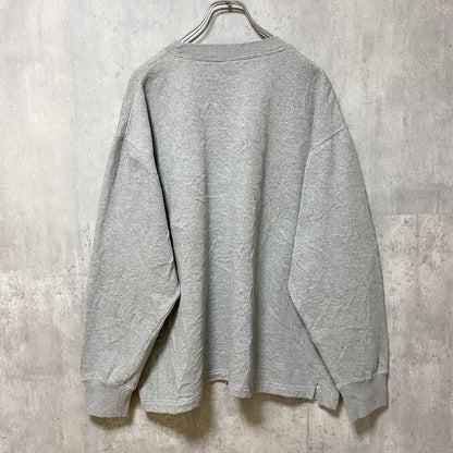 古着 used　長袖刺繍カレッジロゴスウェット　トレーナー　グレー　ヴァンダービルト大学　クルーネック　レトロデザイン　Lサイズ