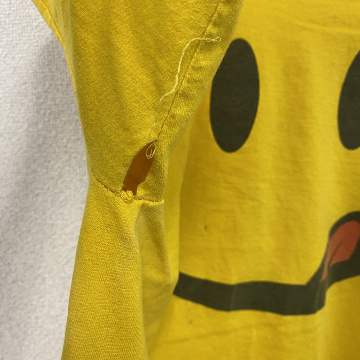 90s～　JOE BOXER　半袖Tシャツ　スマイル　ニコちゃん　ヴィンテージ　黄色　イエロー　ワンサイズ