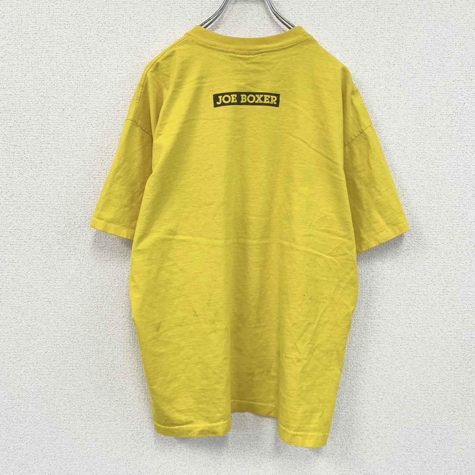 90s～　JOE BOXER　半袖Tシャツ　スマイル　ニコちゃん　ヴィンテージ　黄色　イエロー　ワンサイズ