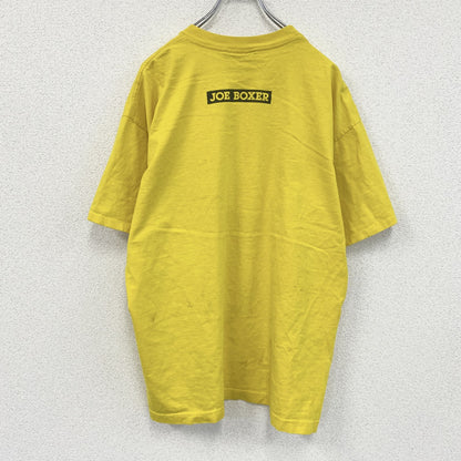 90s～　JOE BOXER　半袖Tシャツ　スマイル　ニコちゃん　ヴィンテージ　黄色　イエロー　ワンサイズ