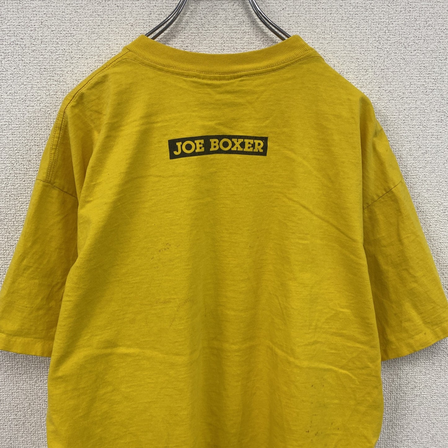 90s～　JOE BOXER　半袖Tシャツ　スマイル　ニコちゃん　ヴィンテージ　黄色　イエロー　ワンサイズ