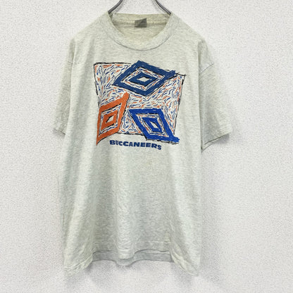 ～90s　FRUIT OF THE LOOM　半袖プリントTシャツ　UMBRO　アンブロ　霜降りグレー　Lサイズ