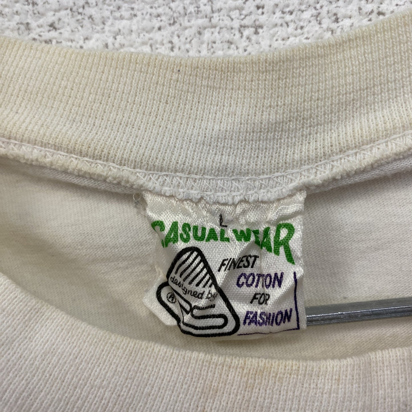 90s～　CASUAL WEAR　半袖Tシャツ　Basketball　バスケットボール　白　ホワイト　Lサイズ