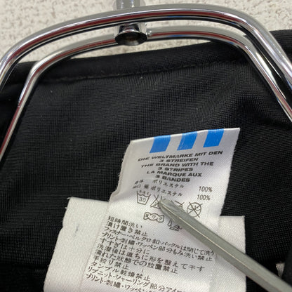 90s～　adidas　アディダス　トラックジャケット/ジャージ　トレフォイルロゴ　ヴィンテージ　黒　ブラック　Mサイズ