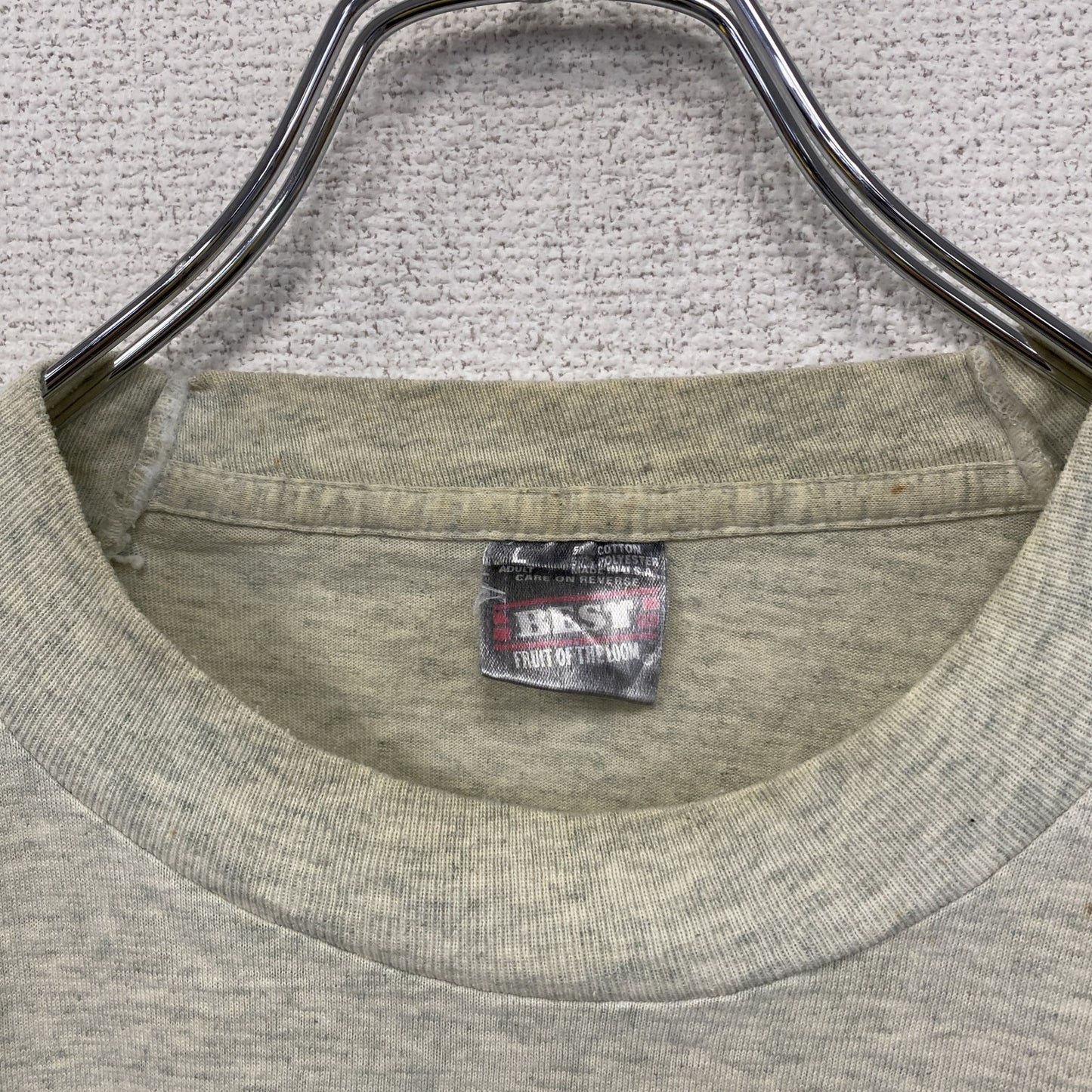 ～90s　FRUIT OF THE LOOM　半袖プリントTシャツ　UMBRO　アンブロ　霜降りグレー　Lサイズ