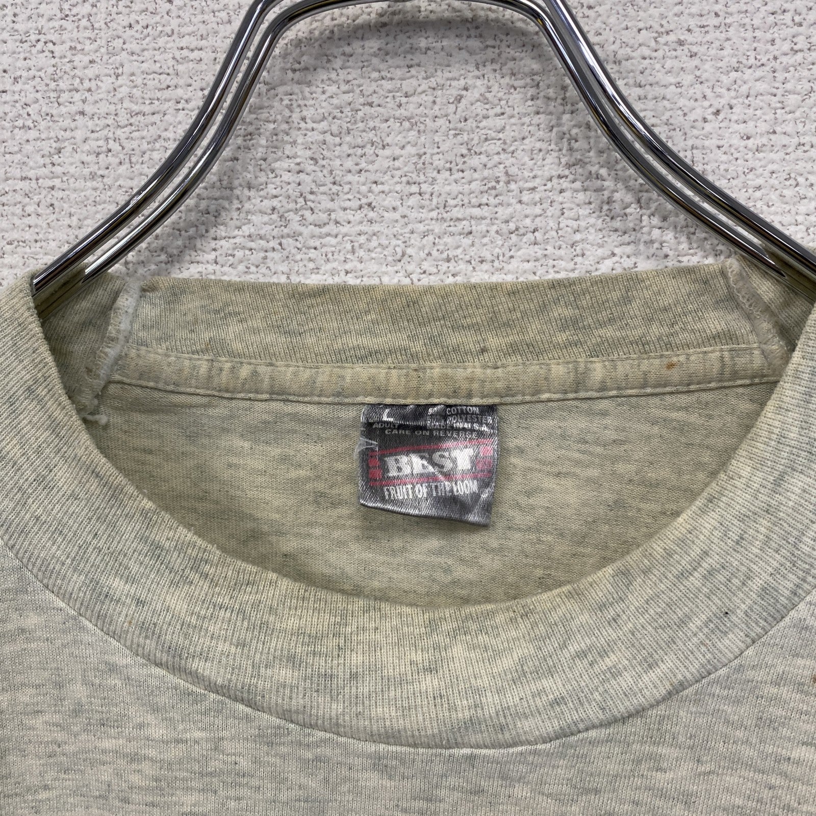 ～90s　FRUIT OF THE LOOM　半袖プリントTシャツ　UMBRO　アンブロ　霜降りグレー　Lサイズ