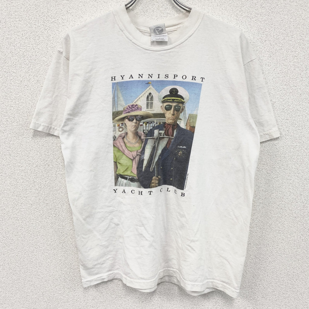 00s　backcountry clothing　半袖プリントTシャツ　ヴィンテージ　白　ホワイト　Lサイズ