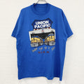 80s～　半袖プリントTシャツ　ヴィンテージ　シングルステッチ　青
