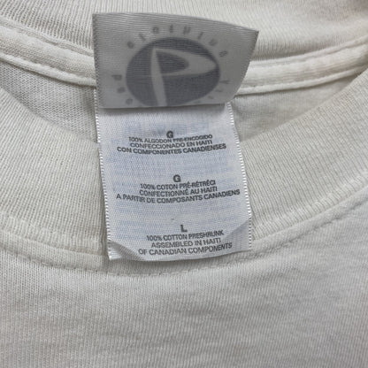 00s　backcountry clothing　半袖プリントTシャツ　ヴィンテージ　白　ホワイト　Lサイズ