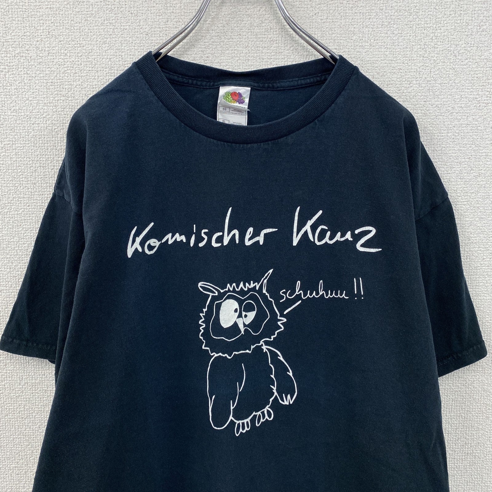 FRUIT OF THE LOOM　フルーツオブザルーム　半袖プリントTシャツ　アニマルT　紺　ネイビー　XLサイズ