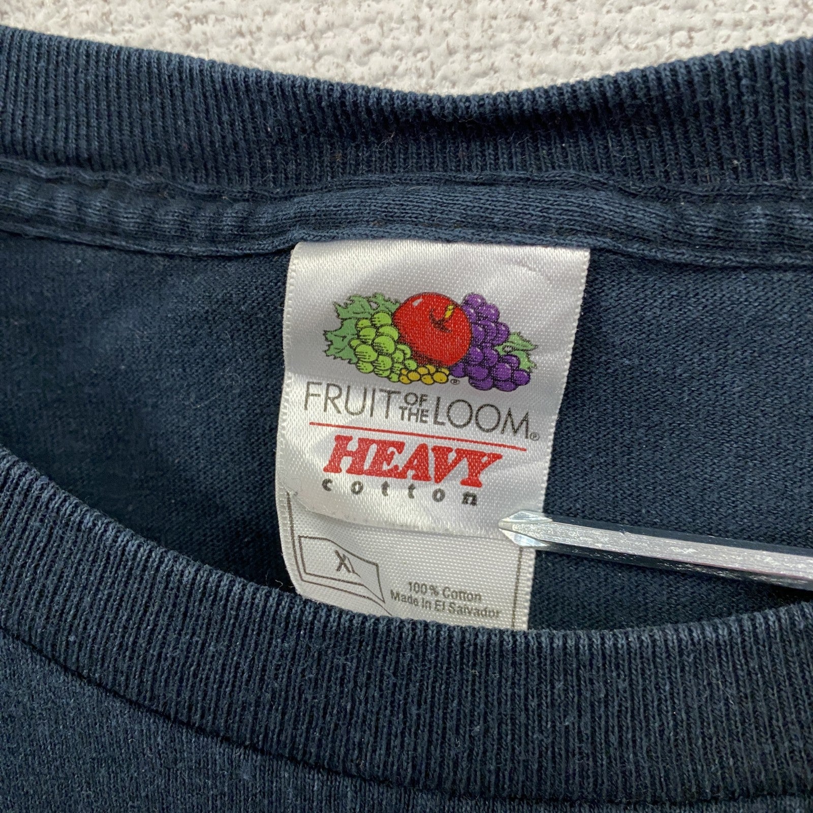 FRUIT OF THE LOOM　フルーツオブザルーム　半袖プリントTシャツ　アニマルT　紺　ネイビー　XLサイズ