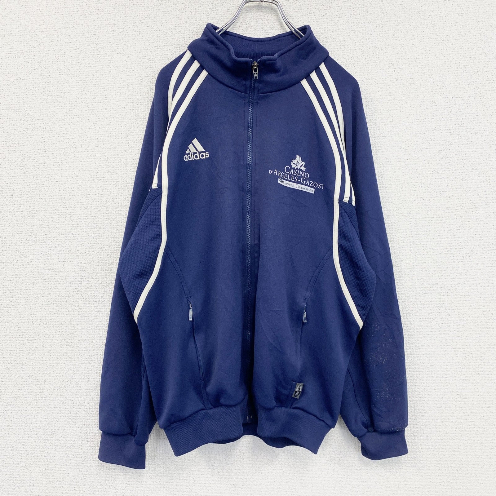 90s　adidas　アディダス　トラックジャケット/ジャージ　ヴィンテージ　紺　ネイビー