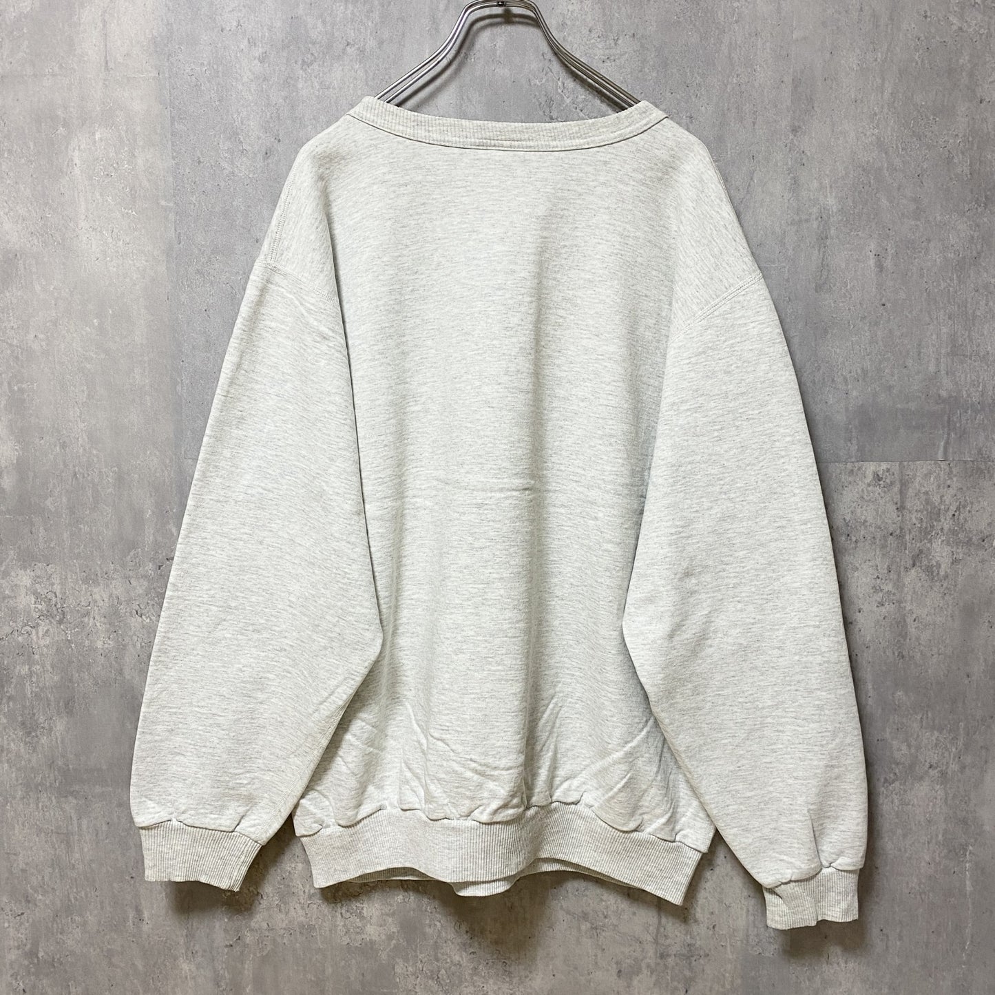 古着 used　90s　NORTHERN ELEMENTS　長袖アニマル柄プリントスウェット　霜降りカラー　動物　狼　レトロ