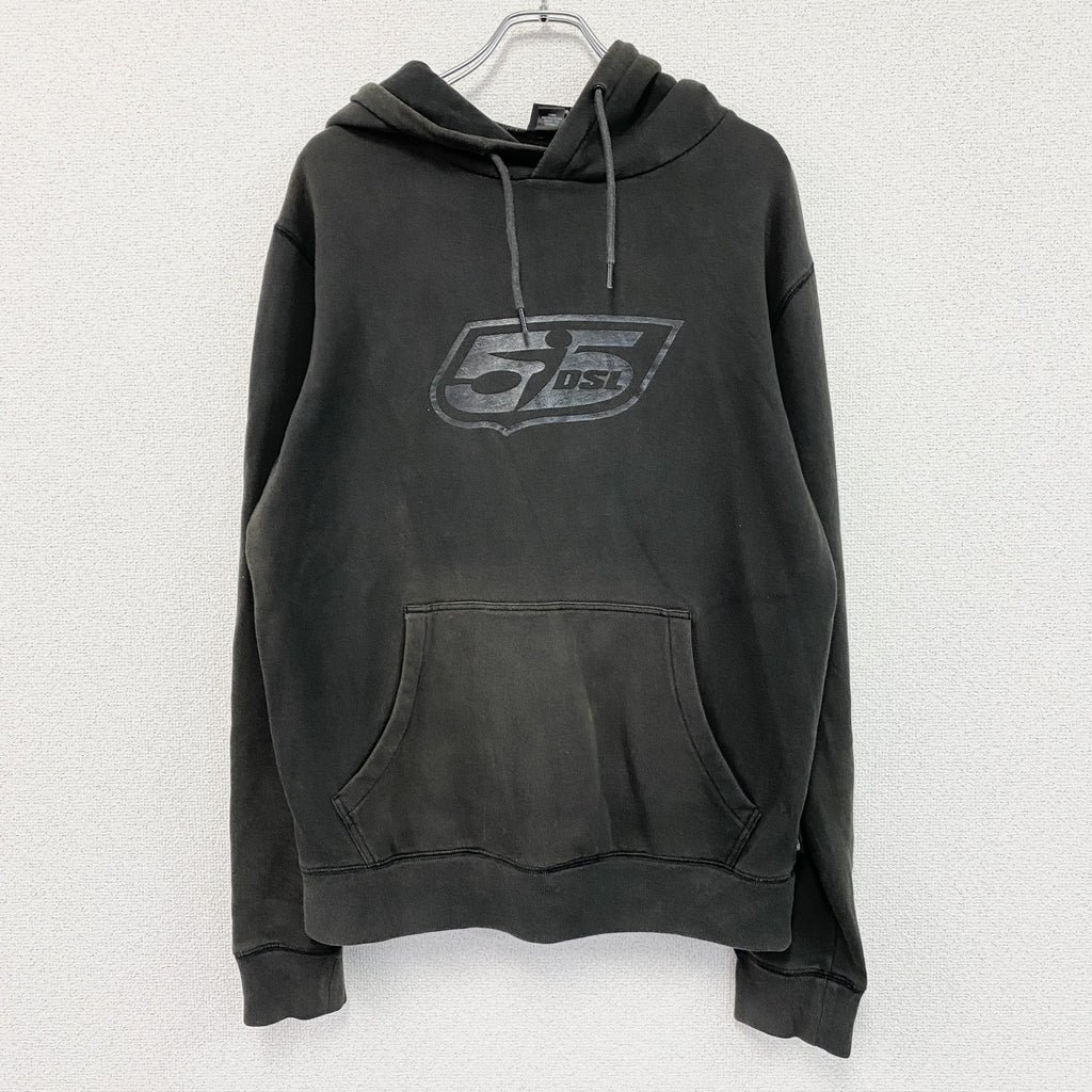 55DSL　フィフティーファイブディーエスエル　スウェットパーカー/フーディー　フェード　黒　ブラック　XLサイズ　