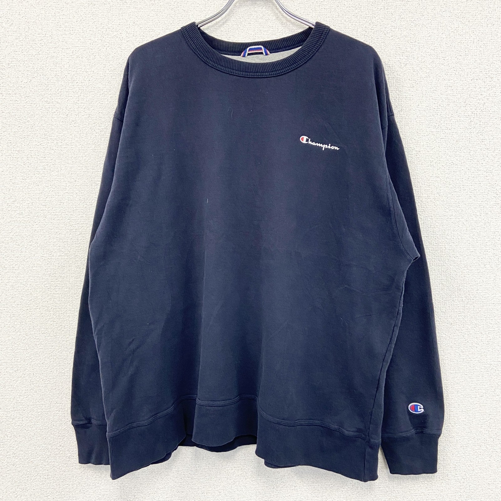 champion　チャンピオン　スウェット/トレーナー　ロゴ刺繡　紺　ネイビー　2XLサイズ