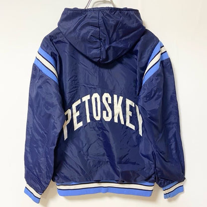 古着 used　RUSSELL ATHLETIC ラッセルアスレティック　長袖ハーフジップナイロンジャケット　ネイビー　Mサイズ
