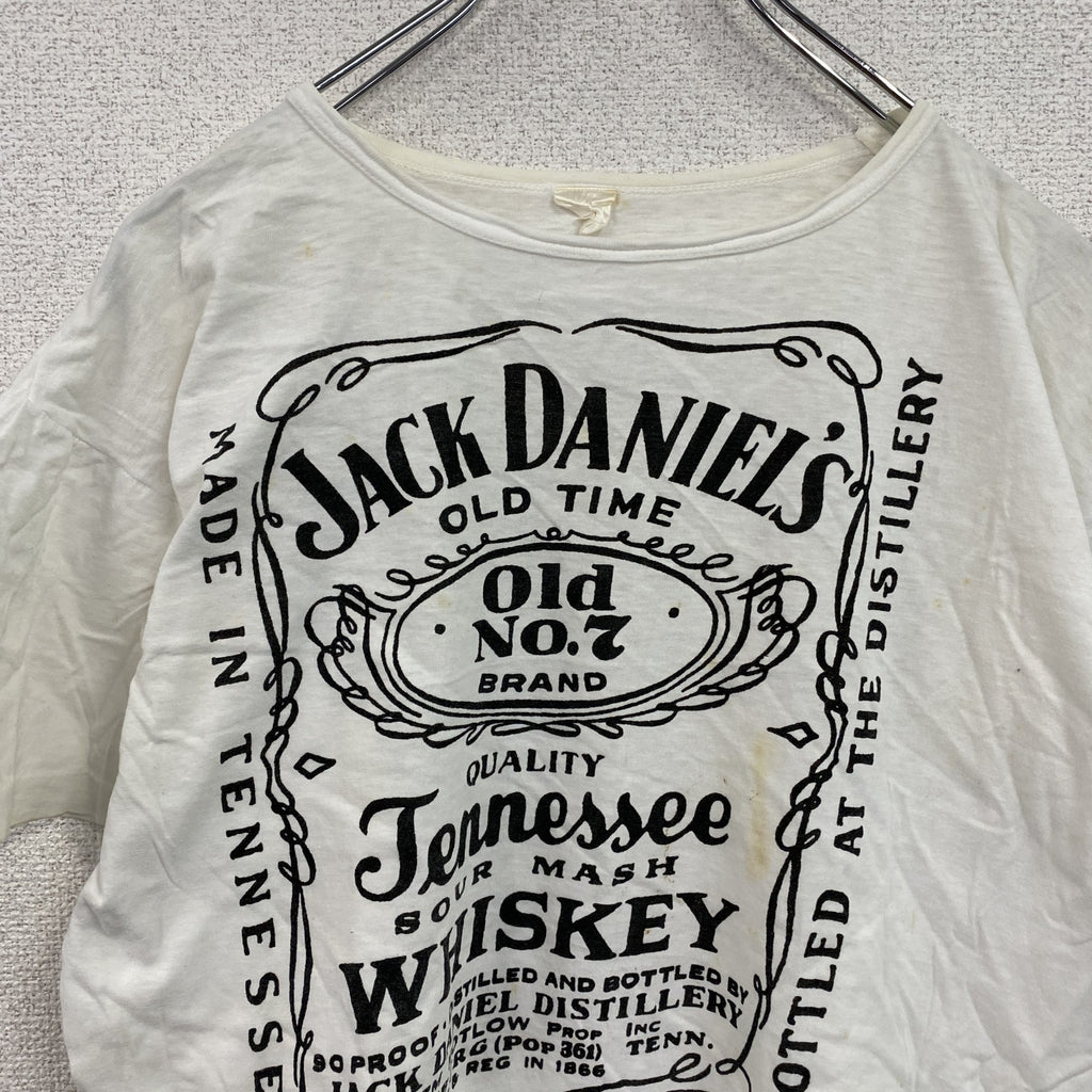 Jack Daniel's　ジャックダニエル　半袖Tシャツ　テネシー・ウイスキー　シングルステッチ　白　ホワイト　