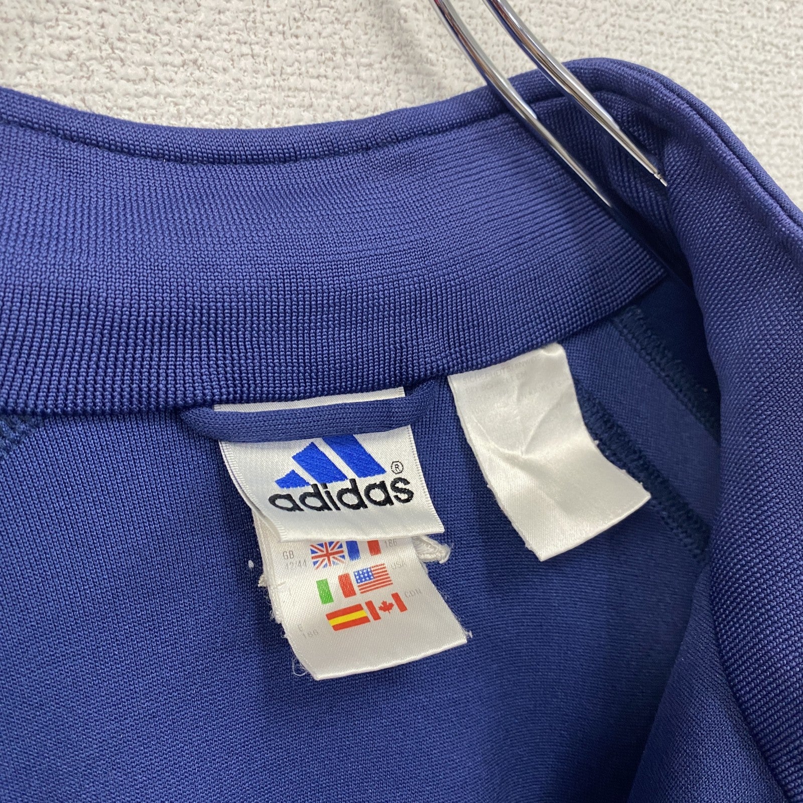 90s　adidas　アディダス　トラックジャケット/ジャージ　ヴィンテージ　紺　ネイビー