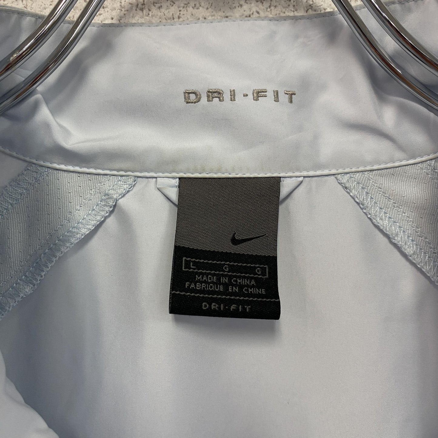 NIKE　ナイキ　DRI-FIT　フルジップジャケット　スウッシュ　水色　ライトブルー　Lサイズ　
