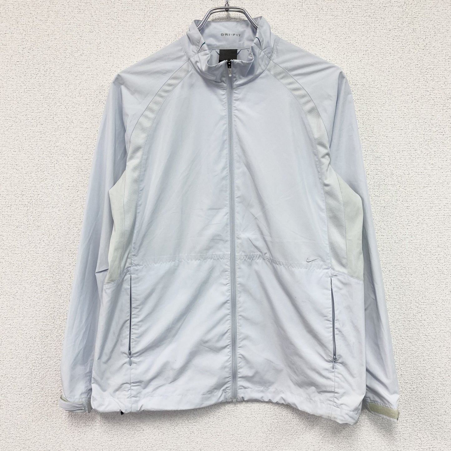 NIKE　ナイキ　DRI-FIT　フルジップジャケット　スウッシュ　水色　ライトブルー　Lサイズ　