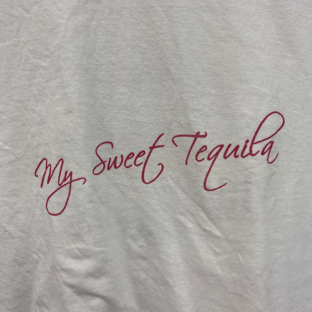 ～00s　M&O　MAMA LUCIA　半袖プリントフォトTシャツ　両面プリント　ヴィンテージ　白　ホワイト　2XLサイズ
