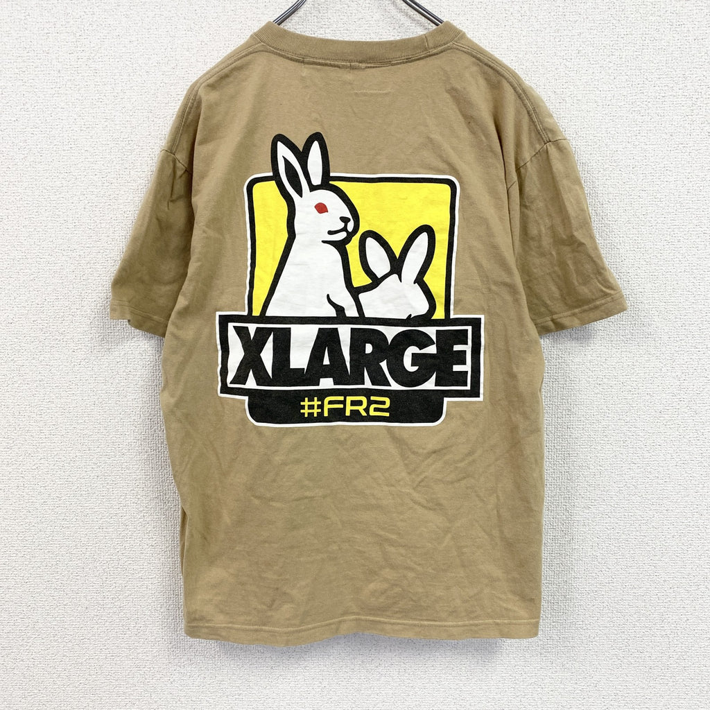 X-LARGE　エクストララージ　FR2　エフアールツー　半袖プリントTシャツ　コラボT　茶色　ブラウン　Mサイズ　