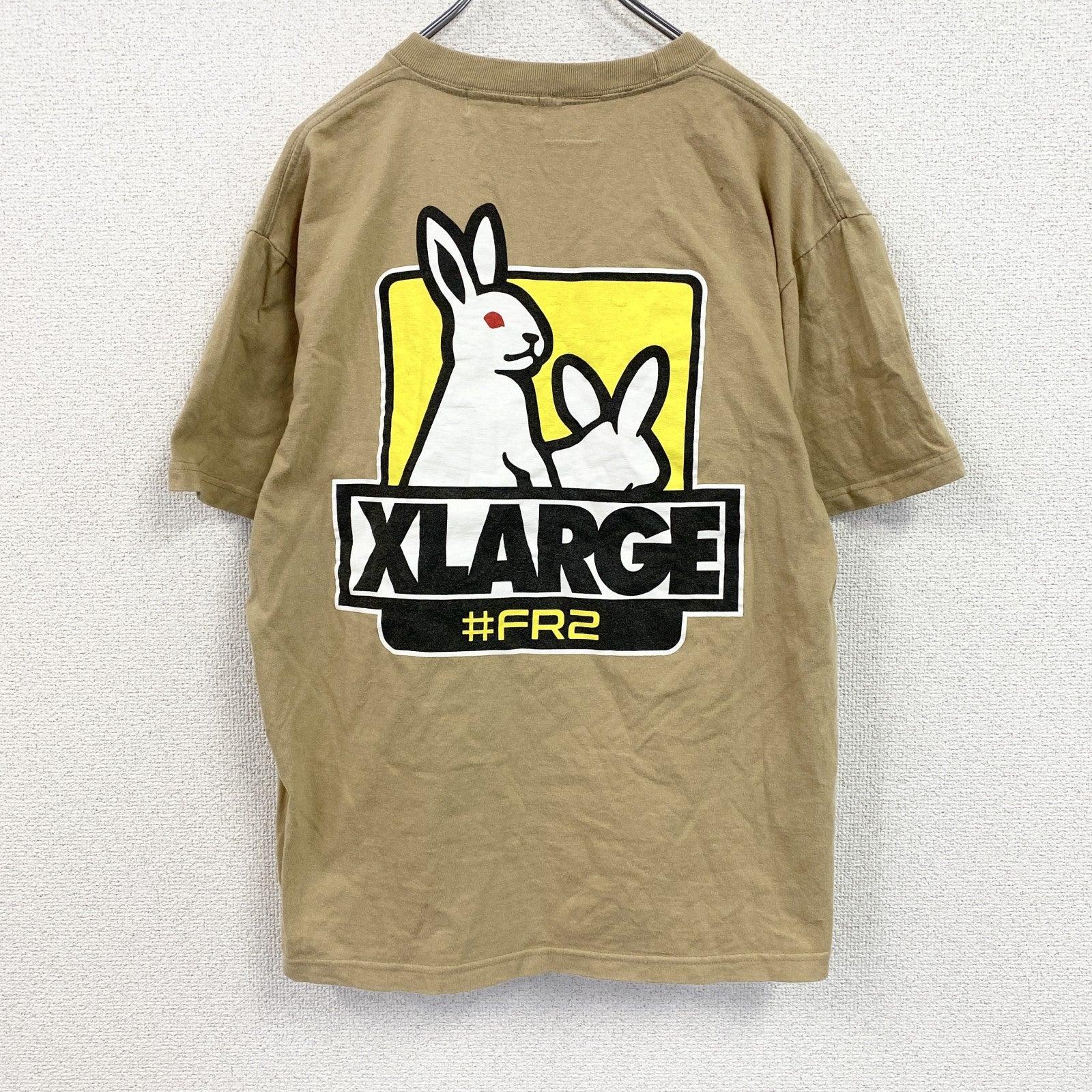 X-LARGE　エクストララージ　FR2　エフアールツー　半袖プリントTシャツ　コラボT　茶色　ブラウン　Mサイズ　