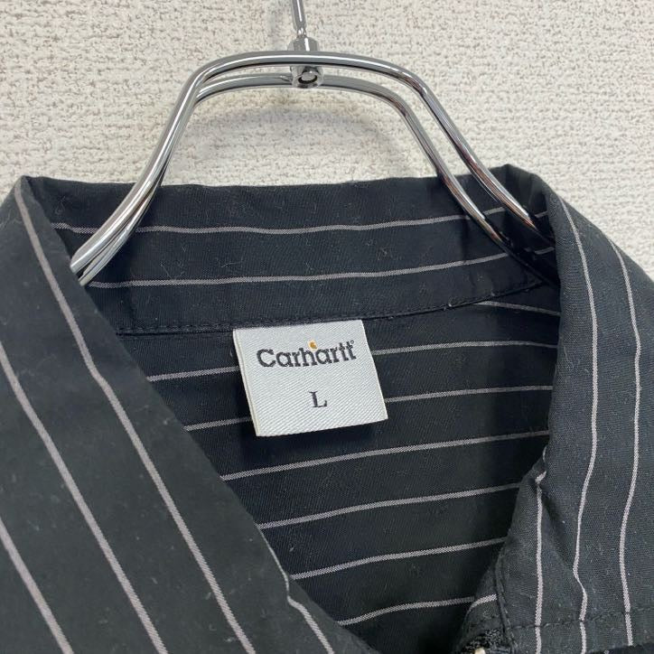 Carhartt　カーハート　フルジップ半袖ワークシャツ　黒　ブラック　Lサイズ
