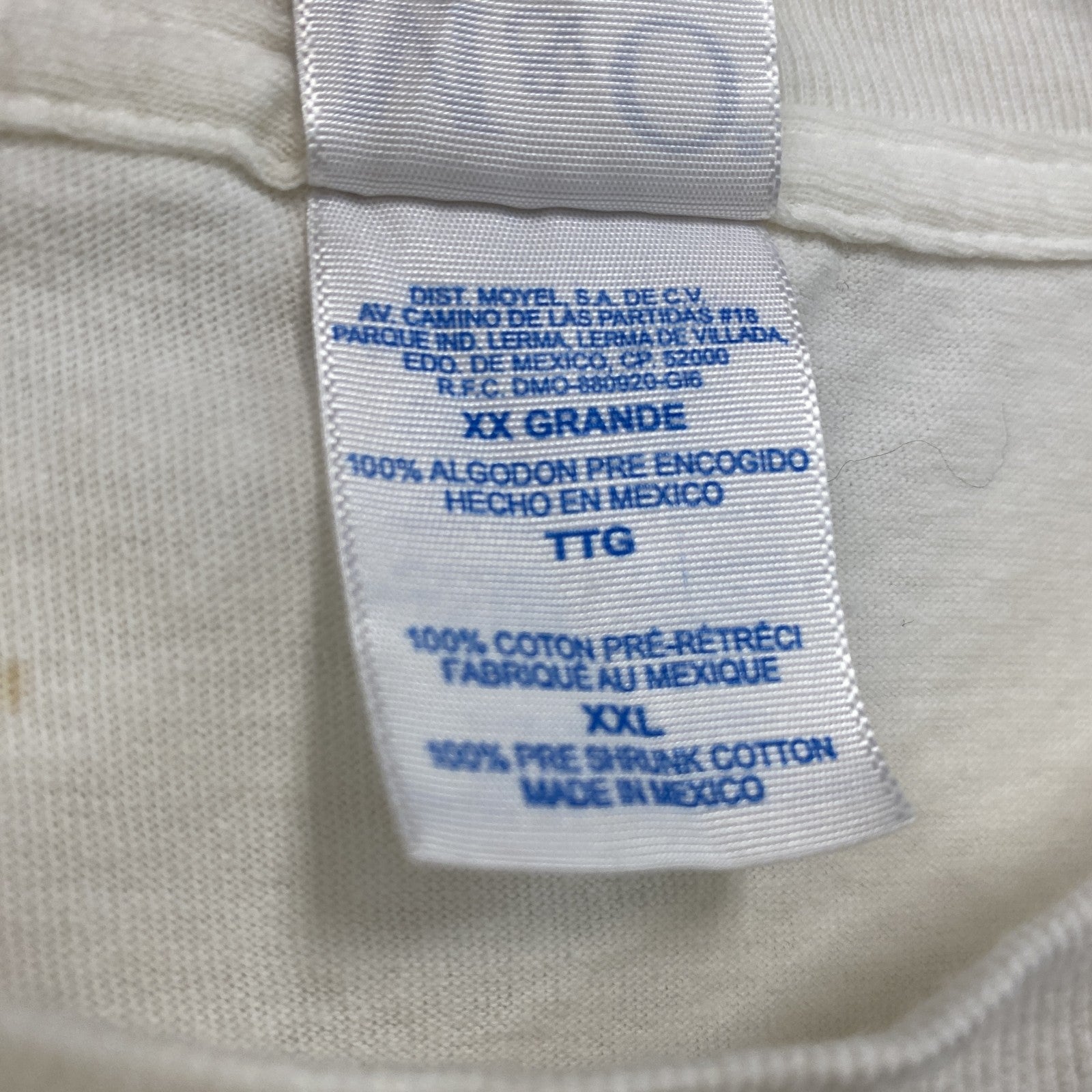 ～00s　M&O　MAMA LUCIA　半袖プリントフォトTシャツ　両面プリント　ヴィンテージ　白　ホワイト　2XLサイズ