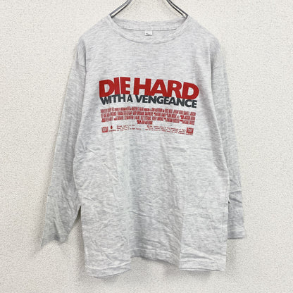 DIE HARD　ダイ・ハード３　長袖Tシャツ/ロンT　ムービーT　霜降りグレー　フリーサイズ