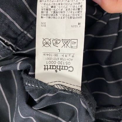Carhartt　カーハート　フルジップ半袖ワークシャツ　黒　ブラック　Lサイズ