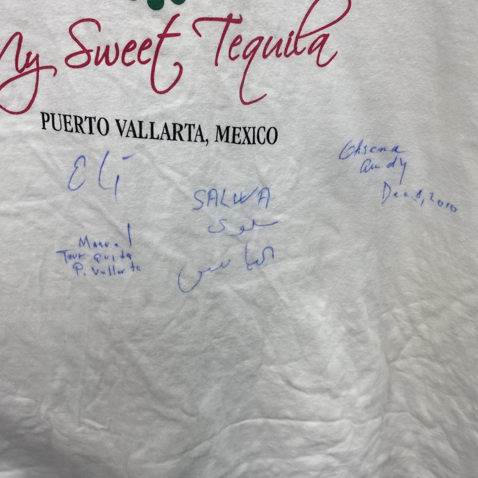 ～00s　M&O　MAMA LUCIA　半袖プリントフォトTシャツ　両面プリント　ヴィンテージ　白　ホワイト　2XLサイズ