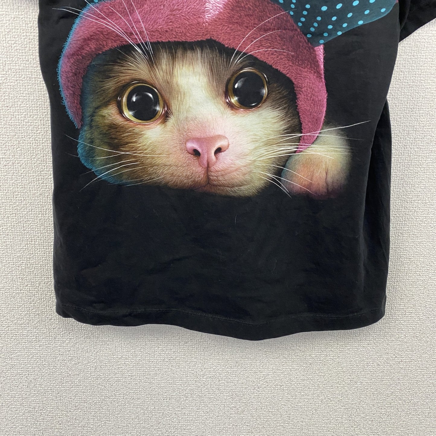 00s　Rock Chang　ロックチャン　半袖トTシャツ　アニマルT　猫　ヴィンテージ　黒　ブラック　Mサイズ