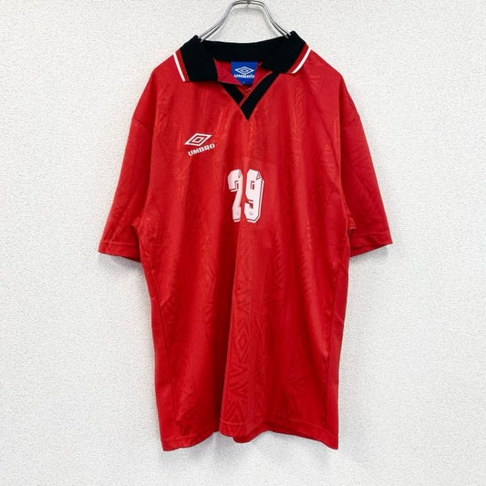 UMBRO　アンブロ　ゲームシャツ　半袖シャツ　デッドストック　赤　レッド　Lサイズ