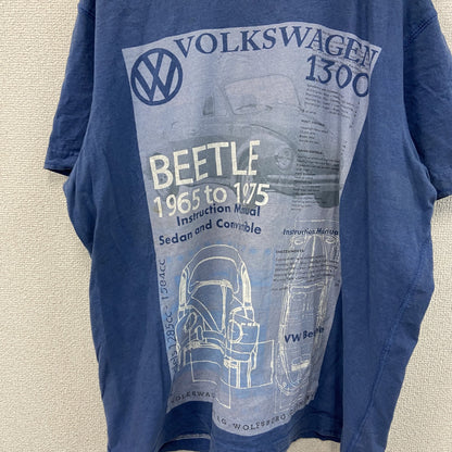 dassic Beetle　半袖プリントTシャツ　企業T　Volkswagen　フォルクスワーゲン　青　ブルー　Lサイズ