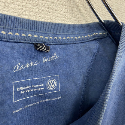 dassic Beetle　半袖プリントTシャツ　企業T　Volkswagen　フォルクスワーゲン　青　ブルー　Lサイズ