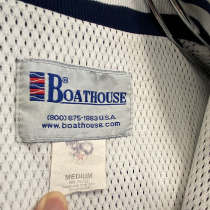 ～90s　BOATHOUSE　プルオーバーナイロンジャケット　ヴィンテージ　ハーフジップ　紺　ネイビー　Mサイズ